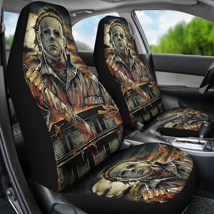 Michael Myers Halloween Car Seat Covers Movie Fan Gift Universal Fit 103530