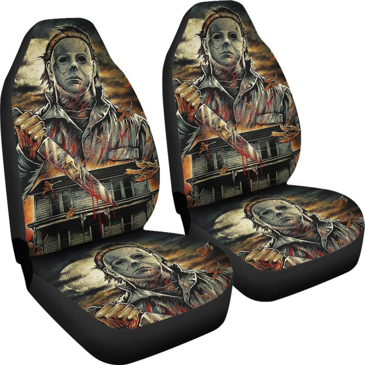 Michael Myers Halloween Car Seat Covers Movie Fan Gift Universal Fit 103530