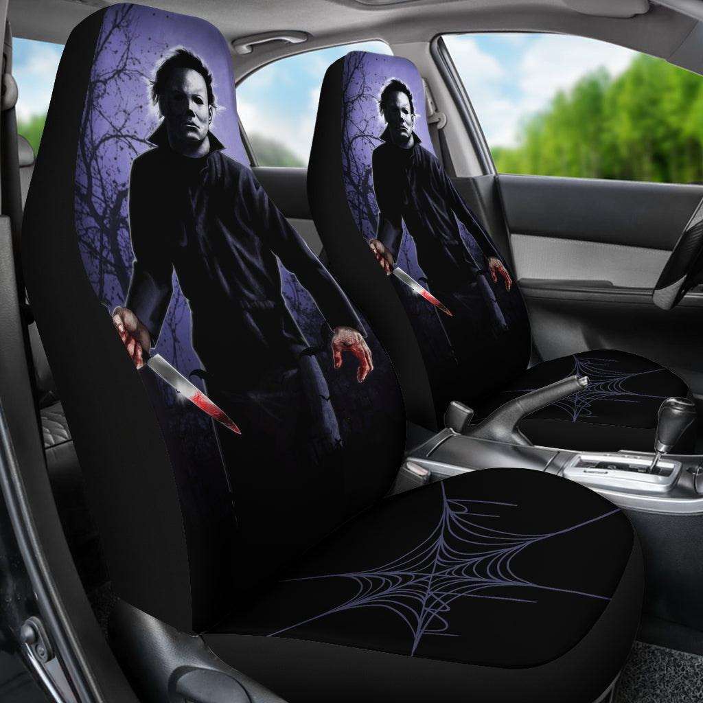 Michael Myers Horror Film Car Seat Covers Halloween Car Accessories Ci091021