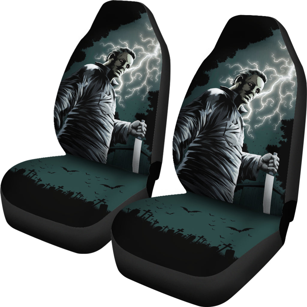 Michael Myers Horror Film Car Seat Covers Halloween Car Accessories Ci091021