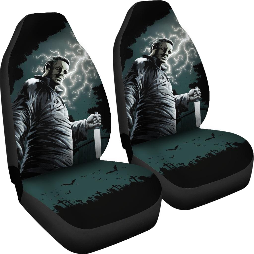 Michael Myers Horror Film Car Seat Covers Halloween Car Accessories Ci091021