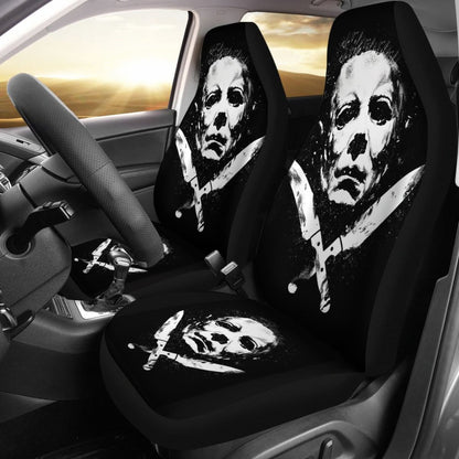 Michael Myers Horror Film  Fan Gift Car Seat Cover Universal Fit 210212