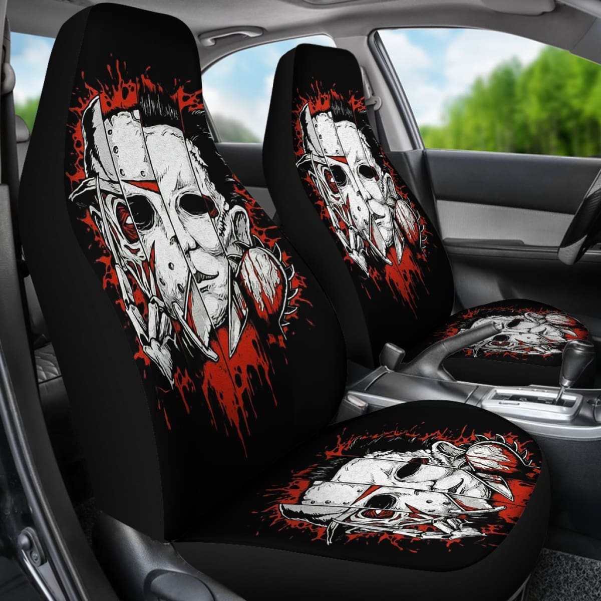 Michael Myers Jason Voorhees Freddy Krueger Leatherface Car Seat Covers Universal Fit 103530