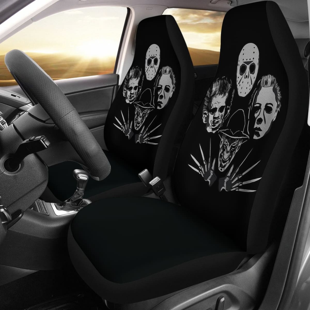 Michael Myers Jason Voorhees Freddy Krueger Leatherface Horror Car Seat Covers Universal Fit 103530