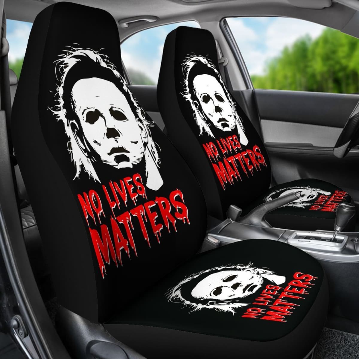 Michael Myers No Lives Matters Car Seat Covers Movie Fan Gift Universal Fit 103530