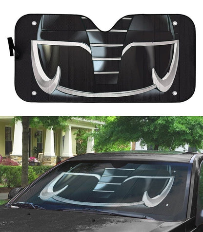 Mighty Morphin Black Power Ranger Helmet Custom Car Auto Sun Shades Windshield Accessories Decor Gift