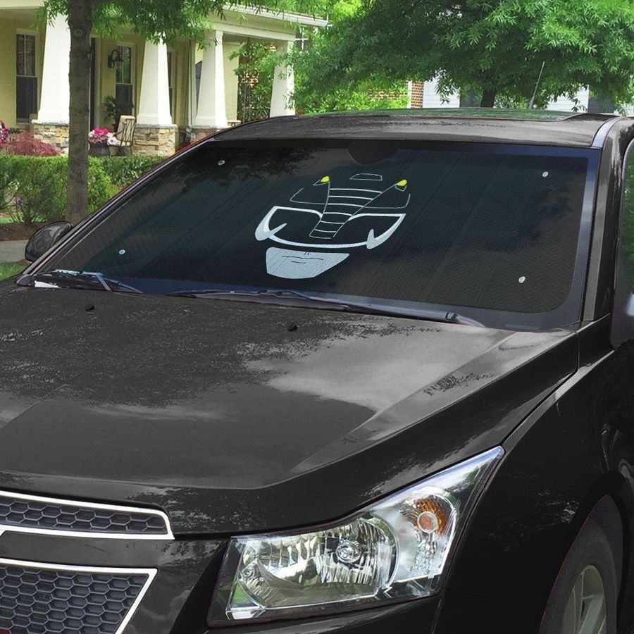 Mighty Morphin Power Rangers Black Ranger Custom Car Auto Sunshade Windshield Accessories Decor Gift