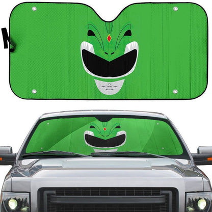 Mighty Morphin Power Rangers Green Ranger Custom Car Auto Sunshade Windshield Accessories Decor Gift