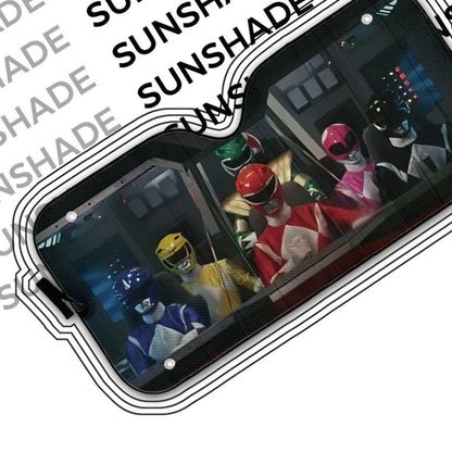 Mighty Morphin Power Rangers Megazord Cockpit Custom Car Auto Sunshade Windshield Accessories Decor Gift