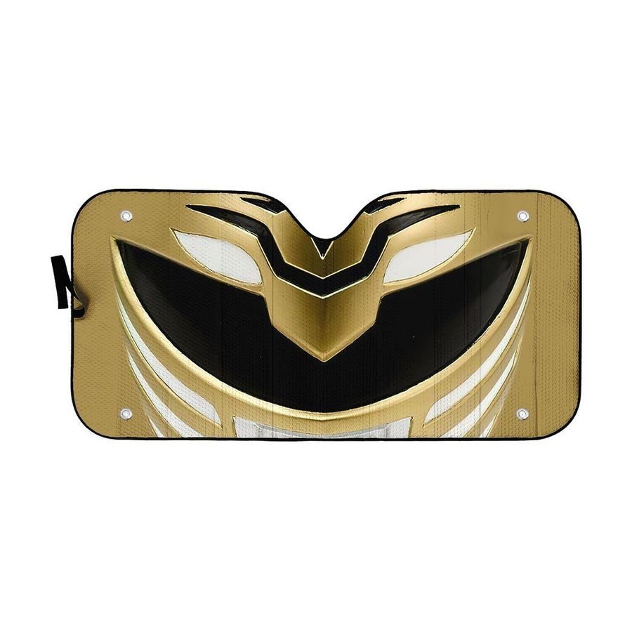 Mighty Morphin White Power Ranger Helmet Custom Car Auto Sunshade Windshield Accessories Decor Gift
