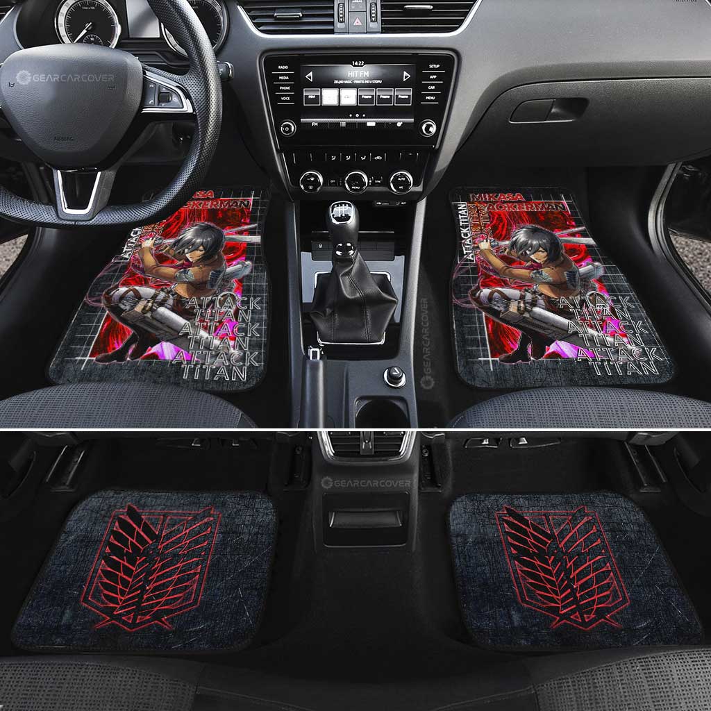 Mikasa Ackerman Car Floor Mats Custom Attack On Titan Car Accessories
