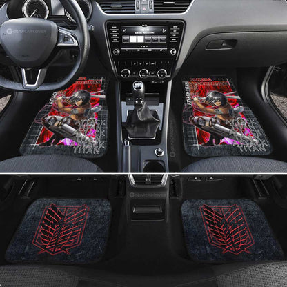Mikasa Ackerman Car Floor Mats Custom Attack On Titan Car Accessories
