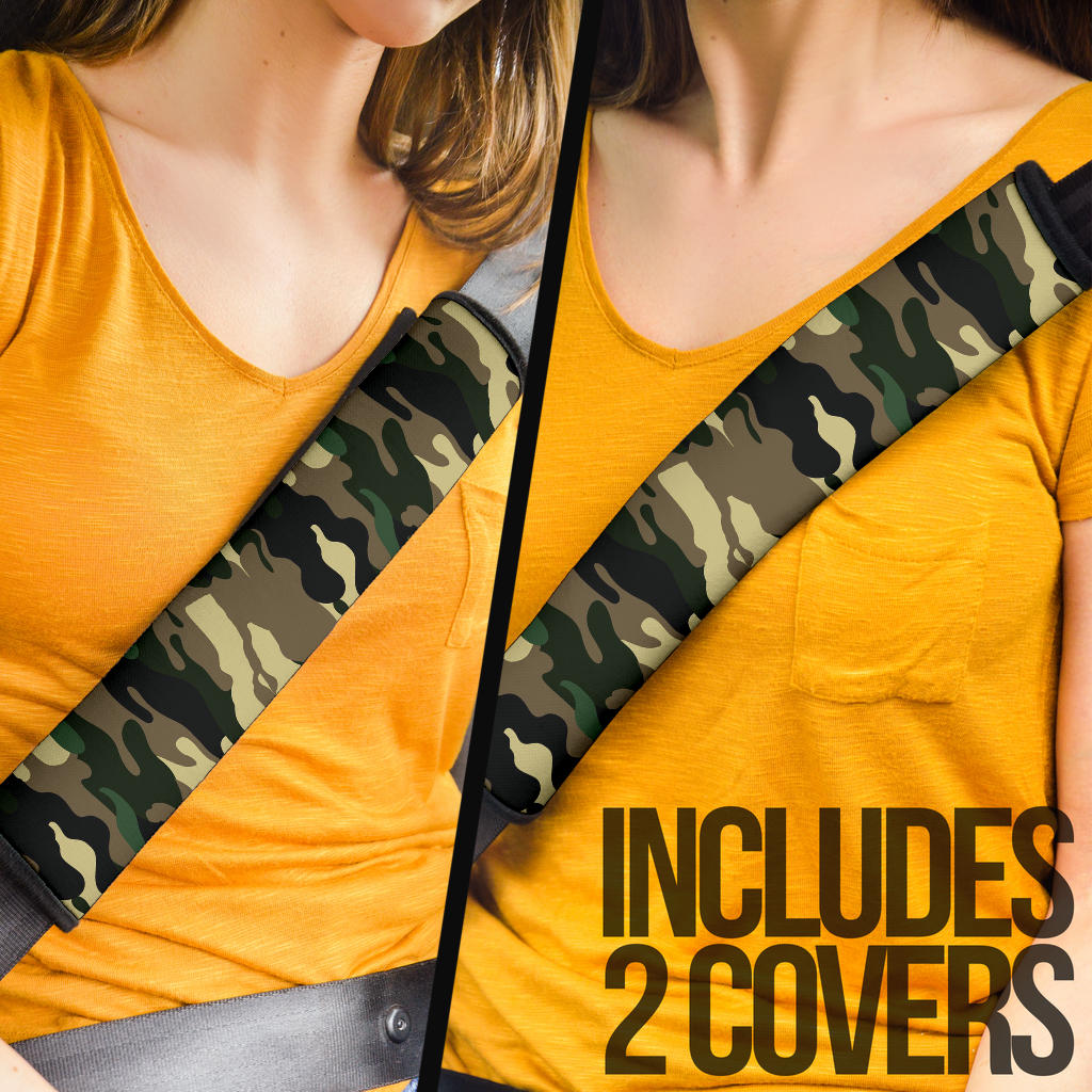 Military Camouflage Custom Car Seat Belt Covers Car Interior Accessories Perfect Gift