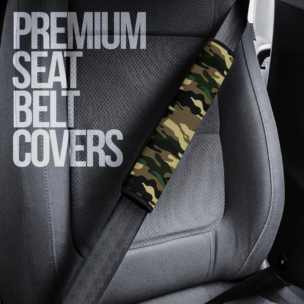 Military Camouflage Custom Car Seat Belt Covers Car Interior Accessories Perfect Gift