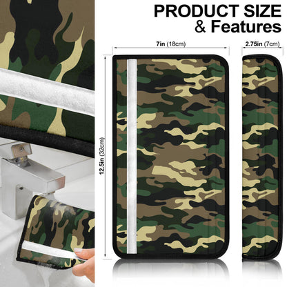 Military Camouflage Custom Car Seat Belt Covers Car Interior Accessories Perfect Gift