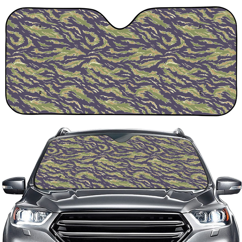 Military Tiger Stripe Camouflage Print Car Windshield Sun Shade