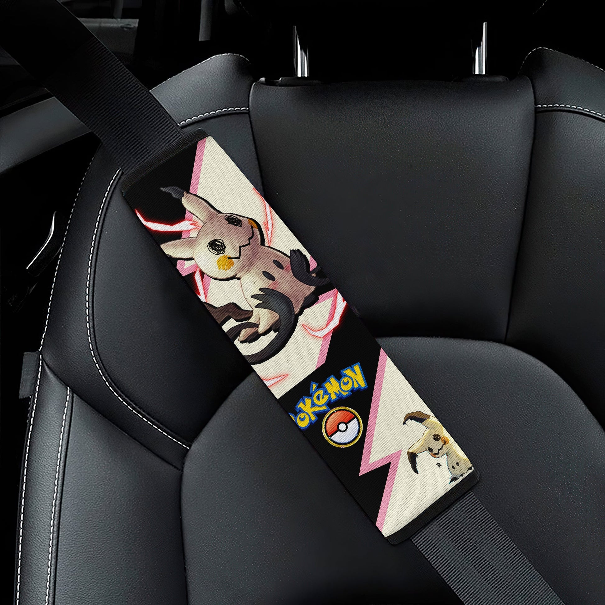 Mimikyu car seat belt covers Anime Custom Car Accessories