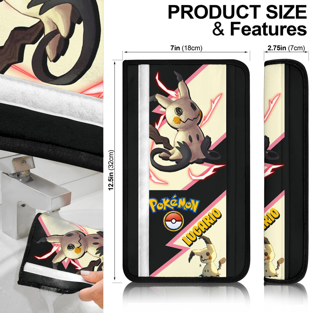 Mimikyu car seat belt covers Anime Custom Car Accessories