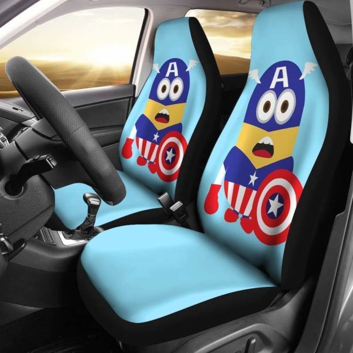 Minion Car Seat Covers Universal Fit 051312