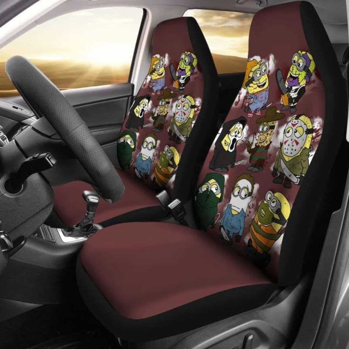 Minion Horror Car Seat Covers Universal Fit 051312