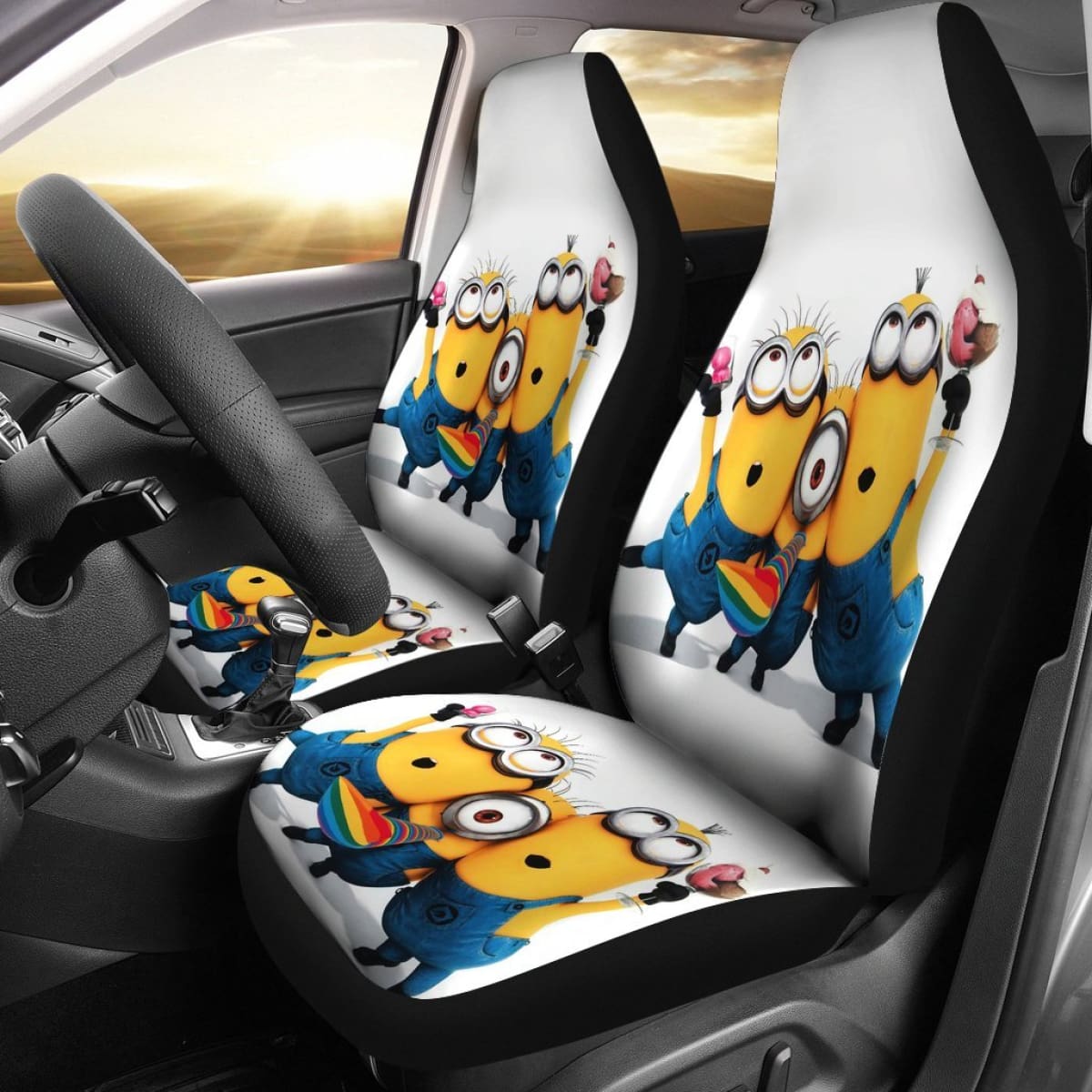 Minion Party 2020 Seat Covers Amazing Best Gift Ideas 2020 Universal Fit 090505