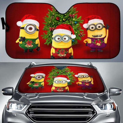 Minions Christmas Car Auto Sun Shades Universal Fit 051312