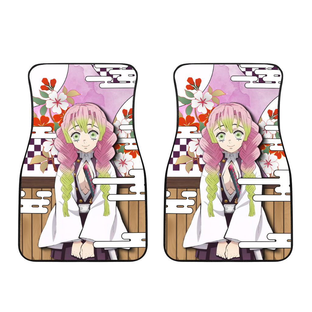 Mitsuri Kanroji Car Floor Mats Custom Demon Slayer Anime Car Accessories