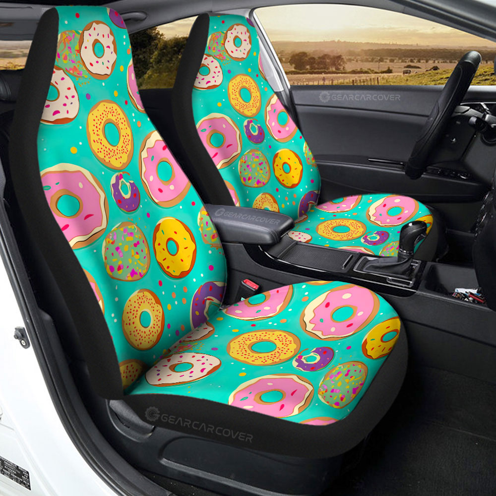 Mixed Donuts Car Seat Covers Custom Girly Pattern Car Accessories