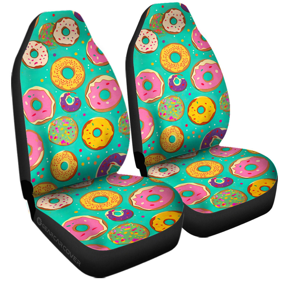 Mixed Donuts Car Seat Covers Custom Girly Pattern Car Accessories