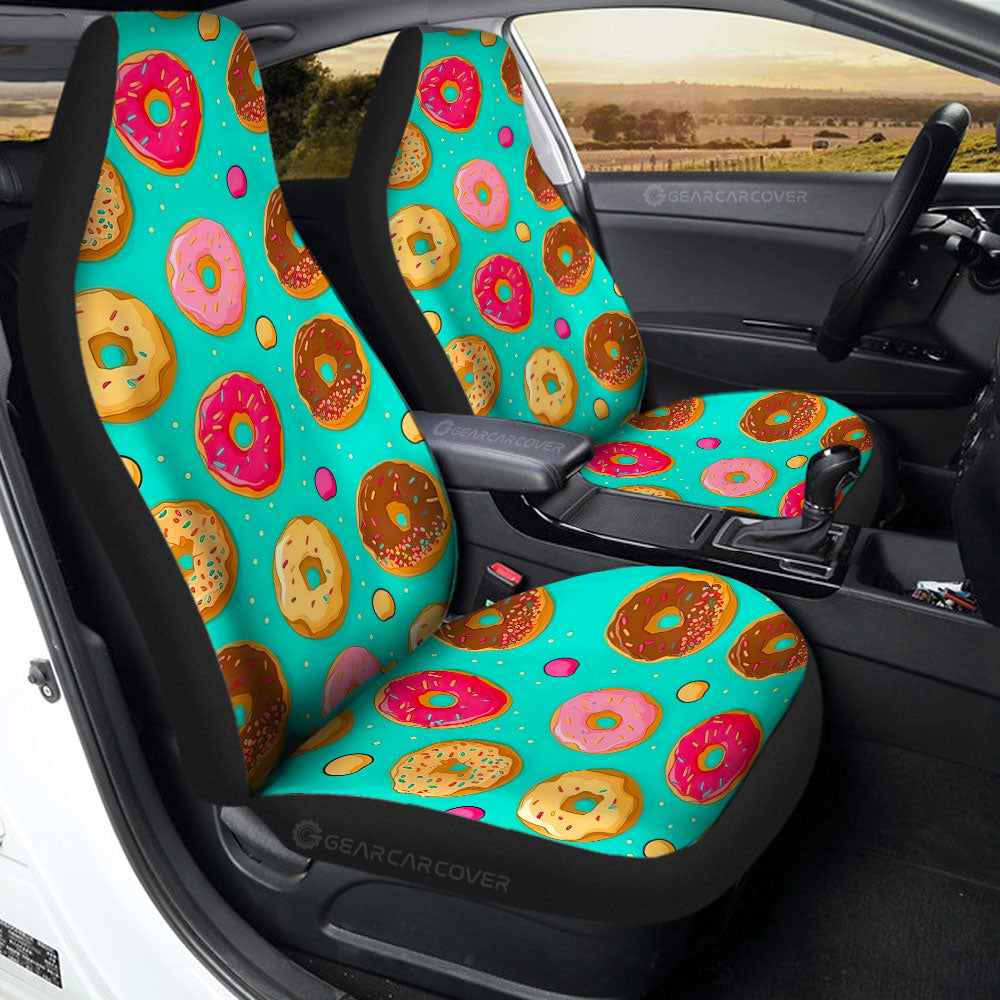 Mixed Donuts Car Seat Covers Custom Girly Pattern Car Accessories