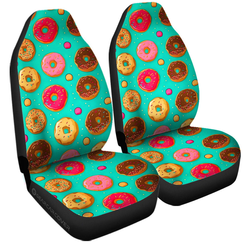 Mixed Donuts Car Seat Covers Custom Girly Pattern Car Accessories