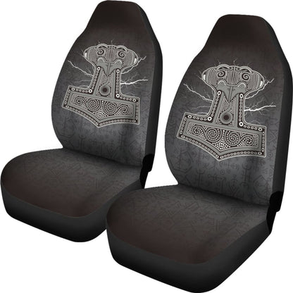Mjollnir Of Odin In Viking Style Car Seat Covers Nn8 Universal Fit 215521