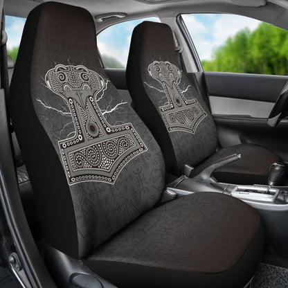 Mjollnir Of Odin In Viking Style Car Seat Covers Nn8 Universal Fit 215521