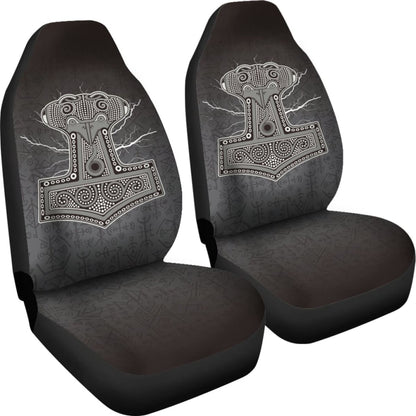 Mjollnir Of Odin In Viking Style Car Seat Covers Nn8 Universal Fit 215521