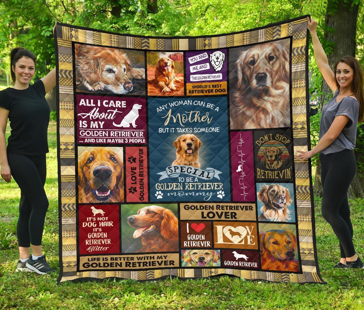 Mommy Golden Retriever Blanket