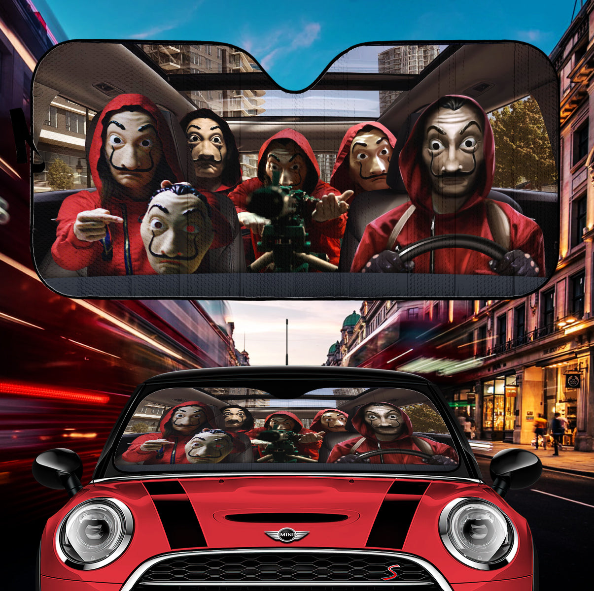 Money Heist Car Auto Sunshades