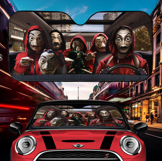 Money Heist Car Auto Sunshades