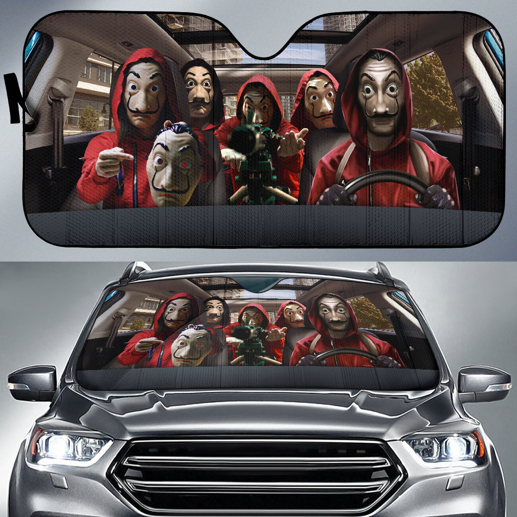 Money Heist Car Auto Sunshades