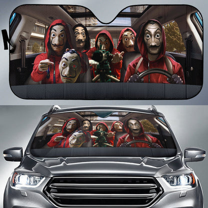 Money Heist Car Auto Sunshades