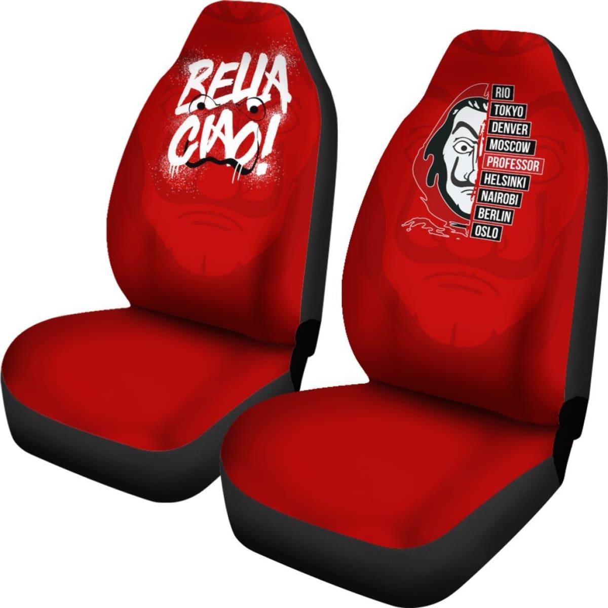 Money Heist Car Seat Covers - La Casa De Papel (Set Of Two) Universal Fit 215521
