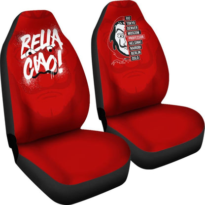 Money Heist Car Seat Covers - La Casa De Papel (Set Of Two) Universal Fit 215521