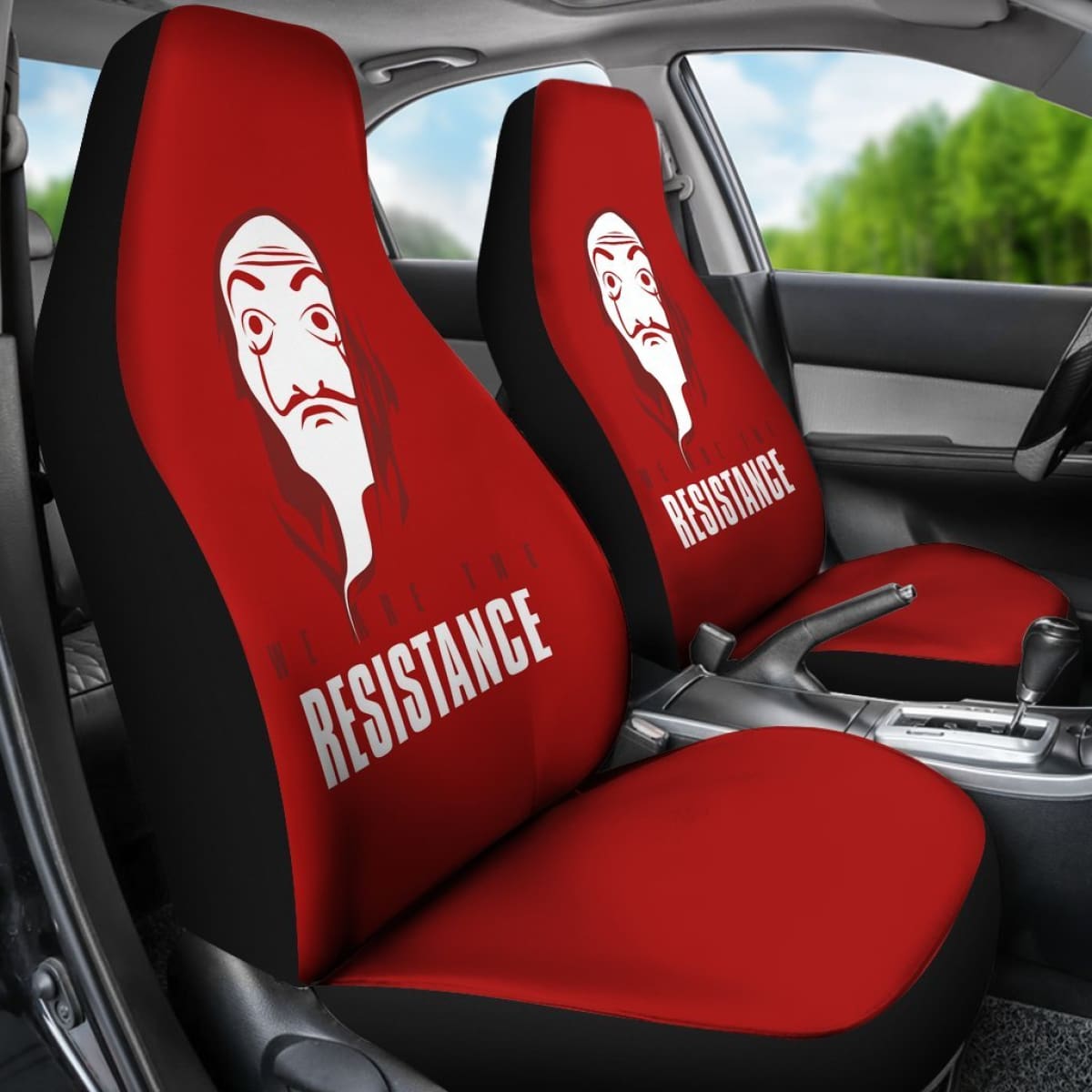 Money Heist Dali Mask Minimalist Seat Covers Amazing Best Gift Ideas 2020 Universal Fit 090505