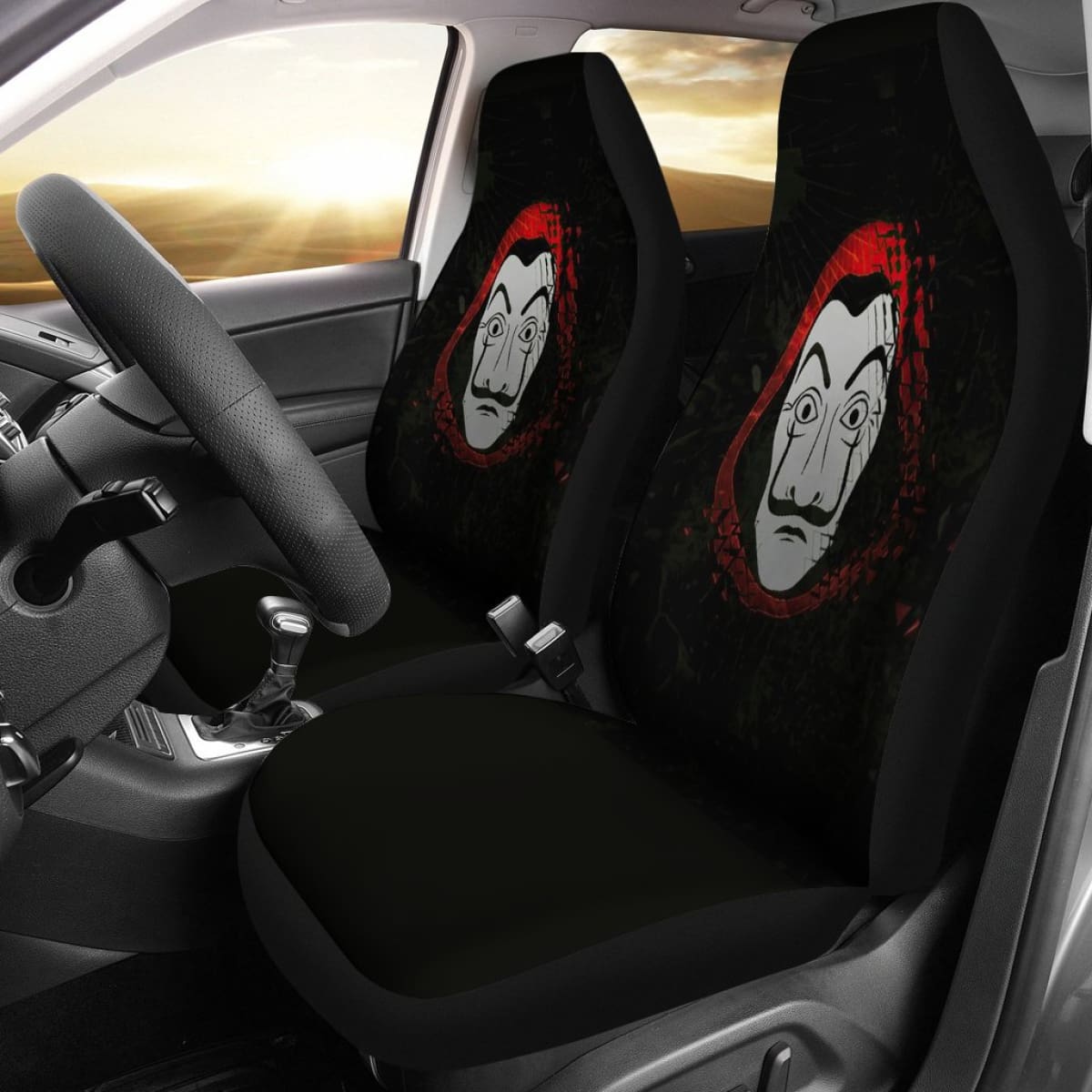 Money Heist Dali Mask Seat Covers Amazing Best Gift Ideas 2020 Universal Fit 090505