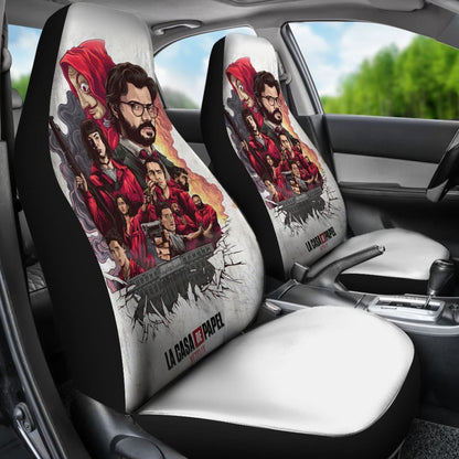 Money Heist Face Seat Covers 1 Amazing Best Gift Ideas 2020 Universal Fit 090505