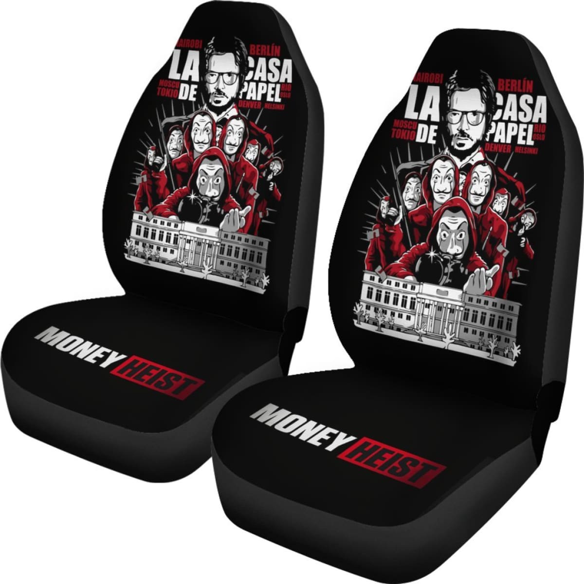 Money Heist La Casa De Papel Car Seat Covers Movie H051520 Universal Fit 072323