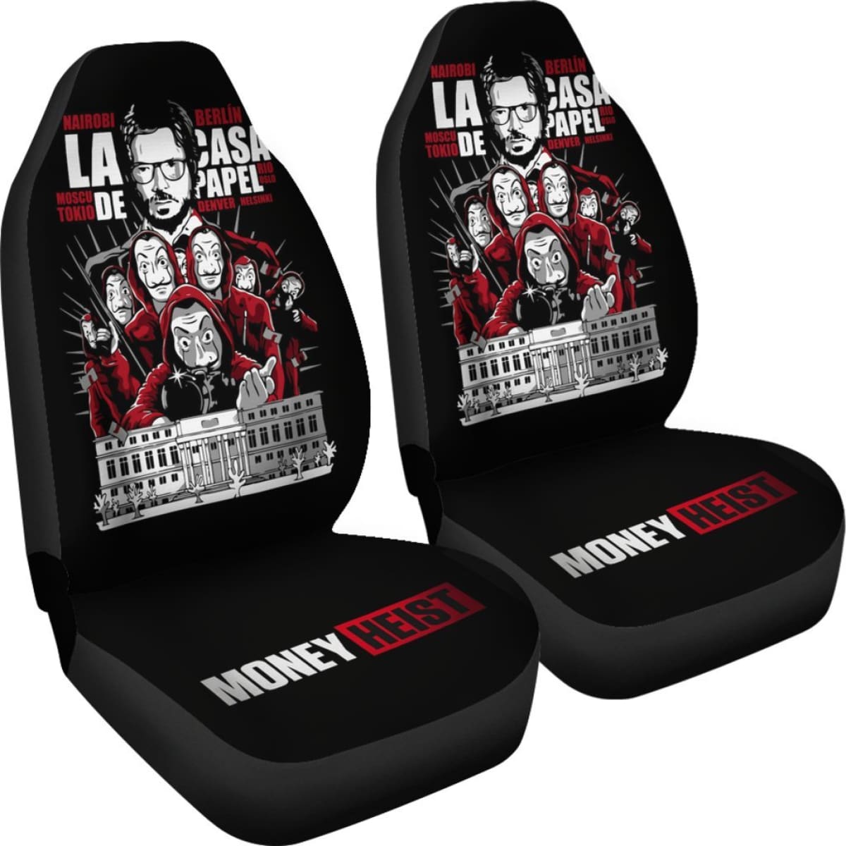 Money Heist La Casa De Papel Car Seat Covers Movie H051520 Universal Fit 072323