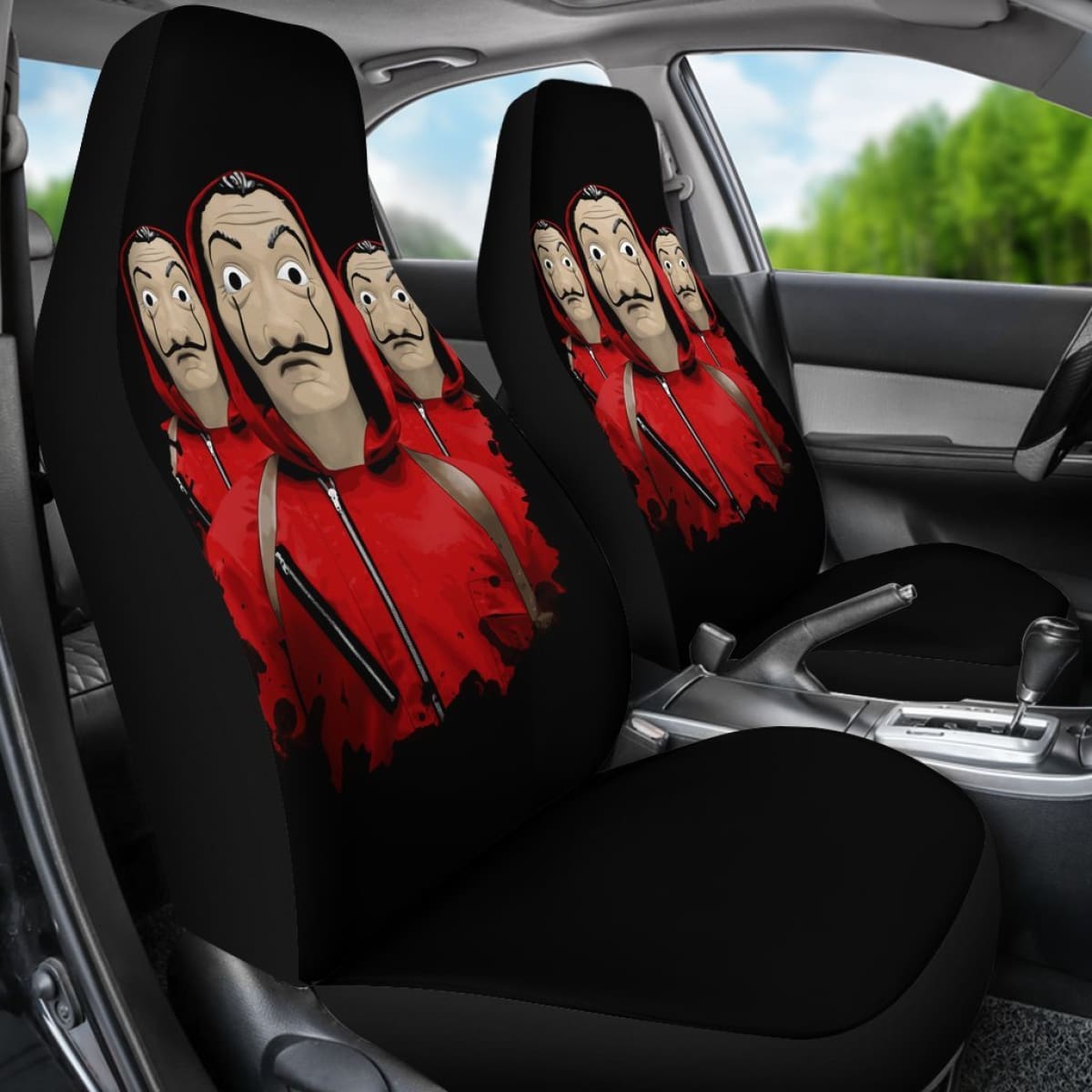 Money Heist Mask Minimalist Seat Covers Amazing Best Gift Ideas 2020 Universal Fit 090505