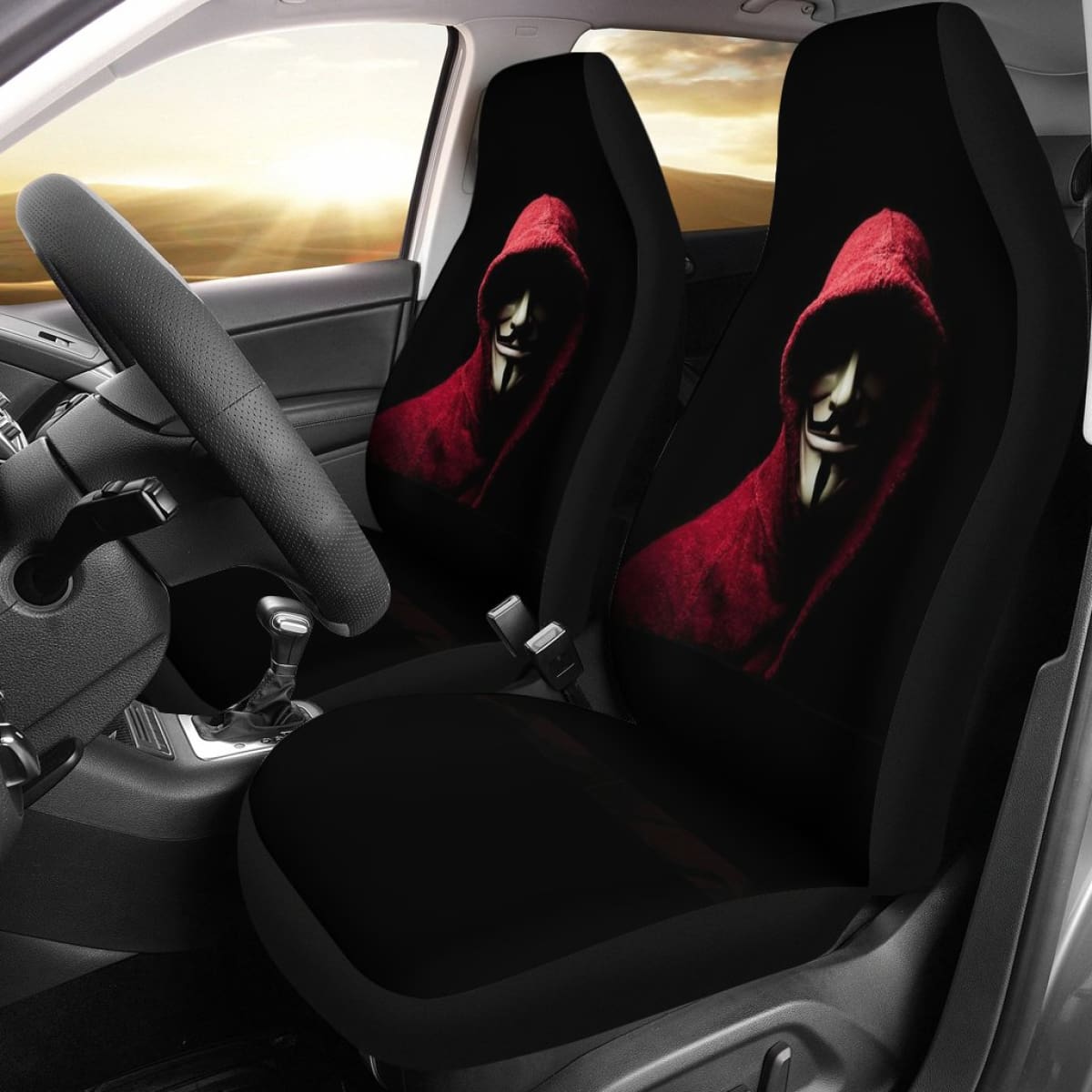 Money Heist Mask Seat Covers Amazing Best Gift Ideas 2020 Universal Fit 090505