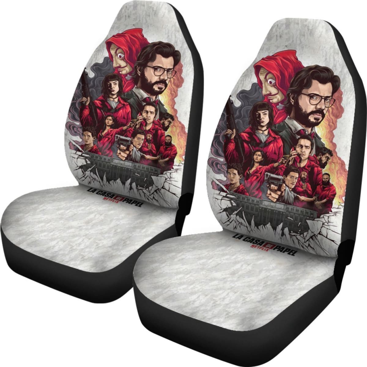 Money Heist Team Seat Covers Amazing Best Gift Ideas 2020 Universal Fit 090505