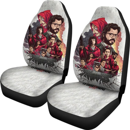 Money Heist Team Seat Covers Amazing Best Gift Ideas 2020 Universal Fit 090505
